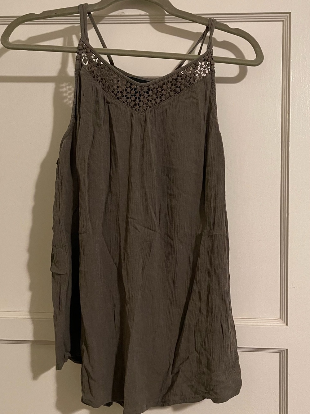 Mossimo Supply Co Large Olive Green Tank Top Women's Double Strap
